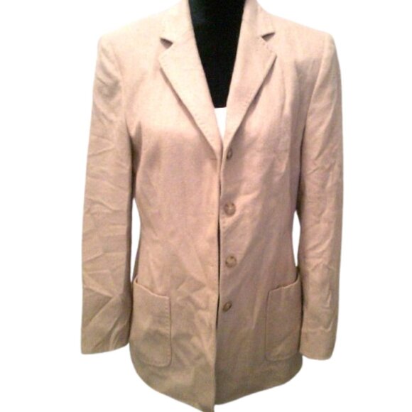 100% Camel Hair Jacket Blazer by Talbots size 10 4-button Womens Suit jacket - Picture 4 of 6